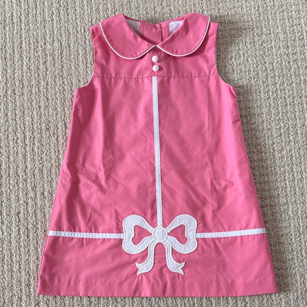 The Beaufort Bonnet Company Pink Dress with White Trim